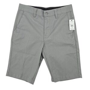 Volcom Mens NWT 28 Vmonty Stretch 22 Gray Flat Front Chino Shorts 10 In